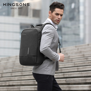 Jin Shengsi Minimalist Full-Open Laptop <b>Backpack</b> 20-35L <b>Lightweight</b> Business Travel With Usb Water-repellent Solid Color - Product Image 2