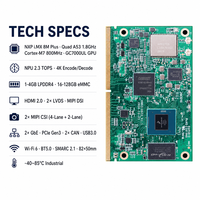 Module système embarqué SMARC I.MX8M Plus avec carte de traitement audio vocal, I2S, Cortex M7, NPU 2.3 TOPS, 4 Go LPDDR4, Quad A53, Linux Yocto