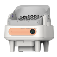 Toilette automatique pour chat ronde de 68L, litière automatique électrique pour chat avec couvercle, application à distance, nettoyage automatique, sans pelle