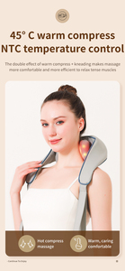 Factory Outlet Máquina de masaje eléctrica recargable Alivio Cuerpo Nuevo Cuello Shiatsu Cinturón de masaje Cuello Espalda Hombro - Product Image 4