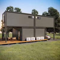 Maison conteneur modulaire de luxe préfabriquée à 2 étages, détachable, 3 chambres, villa, hôtel, conteneur de 20 pieds ou 40 pieds