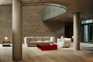 Modern Italian Design Stacked <b>Pillow</b> <b>Sofa</b> Luxury Modular Soft Upholstered Couch for Villa Living Room - Product Image 3