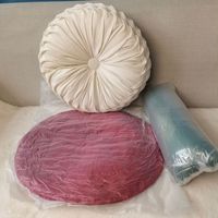 Pour la lumière de luxe couleur unie hollandais velours citrouille canapé oreiller tricoté couture forme carrée chaise lombaire oreiller coussin Anti