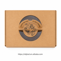 Scatola da Picnic Personalizzata in Carta Kraft Riciclata con Manico, Scatola Regalo Portatile con Finestra in PVC Rinforzato Resistente all'Olio per Frutta