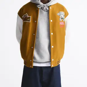Benutzer definierte Kleidung Mann hohe Qualität plus Größe Wintermantel Baseball Letterman Uni-Jacke für Männer