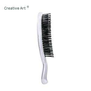 แปรงหวีผมไนลอนเคลือบไฟฟ้าแบบหรูหราสำหรับผู้หญิง ยี่ห้อ OEM ผลิตภัณฑ์ส่วนตัว สำหรับจัดแต่งทรงผม รุ่นญี่ปุ่น - Product Image 6