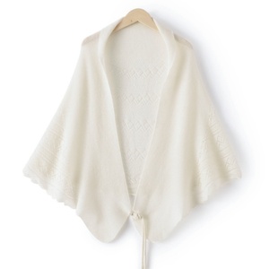 Chal Pequeño de Cachemira Pura de Alta Gama, Tejido, Estilo Nacional, para Invierno, Envoltura de Hombros para Aire Acondicionado, Cálido, Hueco y Holgado - Product Image 3