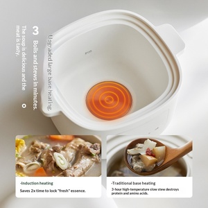 Casserole électrique à cuisson lente Olayks avec pot extérieur en fibre de verre, arrêt automatique, capacité de 2,11 à 2,35 litres, usage domestique - Product Image 2