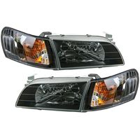 Pour Corolla AE100 AE101 1992 - 1995 Phares modifiés Fond noir Feux de coin 55W 12V