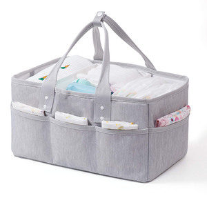 Grande Station de Change Portable en Polyester Résistant à l'Eau, Organisateur de Couches pour Bébé avec Rangement, <span class=keywords><strong>Cadeau</strong></span> Idéal pour la Naissance - Product Image 1