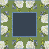 Alas Mahjong Hydrangea Putih untuk Meja Amerika, Anti Bau, Anti Selip, Peredam Suara, Alas Permainan untuk Keluarga, Poker, Domino, Pesta