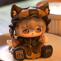 LLN Série de desserts sucrés Boîte mystère Figurine mini Lolita en peluche avec oreilles d'animaux mignons, ensemble complet, échelle 1/6, jouet de bureau à collectionner