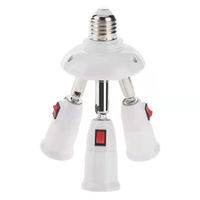 10cm 30cm 50cm EU Plug to E27 AC 110-220V 3A E27 Light Lamp Bulb Holder Flexible Extension Converter Switch Adapter Socket