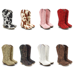 Vendita all'ingrosso horse Kids Dress scarpe in pelle Oxford stampa ragazze Kids Knee High <span class=keywords><strong>Cowboy</strong></span> Glitter <span class=keywords><strong>stivali</strong></span> - Product Image 3