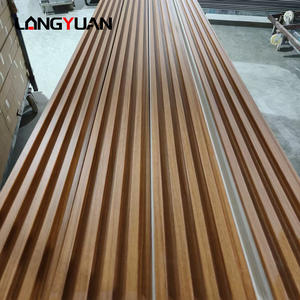 Panel de pared WPC estriado compuesto de plástico y madera impermeable moderno para revestimiento interior/exterior para decoración de fondo de <span class=keywords><strong>TV</strong></span> de Hotel - Product Image 4