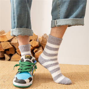 Calcetines térmicos de terciopelo <span class=keywords><strong>Coral</strong></span> para hombre, medias cálidas de felpa para dormir - Product Image 6