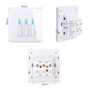 LangYeao Hochwertige Wandsteckdose mit gehärtetem Glas, 1/2/3/4-fach, 1-Wege/2-Wege-Wandschalter mit Anzeige - Product Image 5