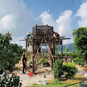 Bamboo Pergola Chinese Style Arches And Arbours Eco Friendly Outdoor Decoration D4 7M Manual Crafted For Garden Landscape - Product Image 3