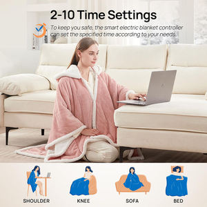 Men Women Electric Heated Blanket for Indoor Outdoor Home Winter Warm Shawl <b>Wraps</b> Wearable Electrical Heated Hoodie Blanket - Product Image 5