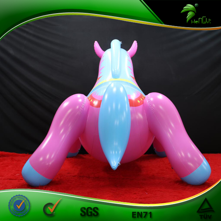 Glossy Shiny Inflatable Pink Horse