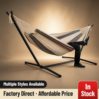 Support de hamac portable à double point d'attache, anti-retournement, en toile, chauffage entièrement automatique, toutes saisons, avec sac de transport pour le camping