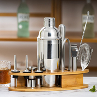 Ensemble d'accessoires pour cocktails, kit de barman en acier inoxydable, outils de bar, emballage personnalisé OEM, fournisseur d'usine