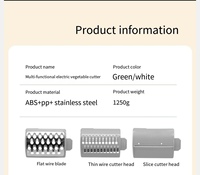 Hete verkoop multifunctionele elektrische groentesnijder salade maker plastic ABS snijder/schaaf voor keuken en huis