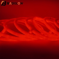 Ruban LED Circulaire Flexible 2835 Rouge Or Jaune IP67 Étanche pour Décoration Extérieure Jardin Arbre Toit Balcon