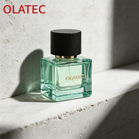 Juego de Botellas de Vidrio Ámbar Cuadradas Personalizadas con Tapas para 30ml/50/100ml, para Perfume, Aceite, Spray, Uso Cosmético, Marca Privada