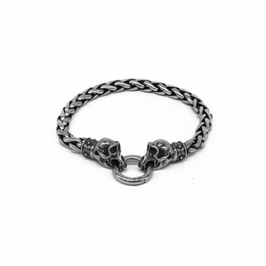 Bracelet unisexe en acier titane rétro yunnique, bijou cadeau avec motif du zodiaque animal, design à maillons en acier inoxydable 316 - Product Image 1