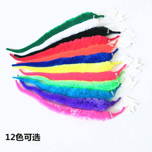 EN STOCK 12 colores Wiggly Twisty Fuzzy Worms on String Fuzzy Christmas Halloween Wizard New Strange Trick Magic Worm toy para chico - Product Image 5