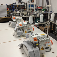 Machine à coudre industrielle à entraînement direct Siruba 747K à grande vitesse, à cylindre, à surjet