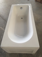Baignoire autoportante en acrylique à double paroi, design simple, petite et portable, pour intérieur, qualité supérieure, directement de l'usine