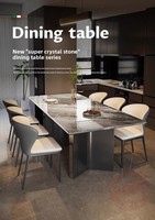 Table à manger, chaises de salle à manger, utilisation domestique, table rectangulaire pour 4 à 8 personnes, table à manger en marbre