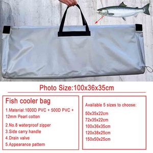 China personalizado 100cm Pvc gran <span class=keywords><strong>mar</strong></span> hielo suave congelado tienda aislado pescado transporte impermeable enfriador pesca matar bolsa - Product Image 6