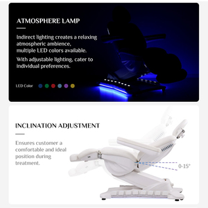 <span class=keywords><strong>Table</strong></span> <span class=keywords><strong>de</strong></span> soin électrique haut <span class=keywords><strong>de</strong></span> gamme à 4 moteurs avec airbag lombaire et matelas <span class=keywords><strong>chauffant</strong></span>, réglable pour salon <span class=keywords><strong>de</strong></span> beauté et clinique <span class=keywords><strong>de</strong></span> spa - Product Image 4