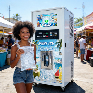 Máquina Expendedora de Hielo Comercial con Sistema Automático de Embolsado y Sellado para Negocios de Venta de Hielo al Aire Libre - Product Image 1