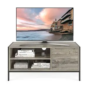 Bedroom Living Room Cabinet Storage Shelves 50 Inch TVs Media Console Industrial Entertainment Stand Modern Wood TV Table Stand