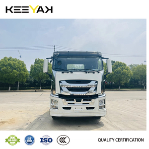 Venta caliente 6*4 Isuzu camión de cama baja China hecho en fábrica diesel 8 metros camiones de transporte de automóviles camión de cama plana - Product Image 3