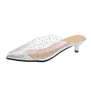 Sandales d'été respirantes pour femmes Dherous Fashion à bout pointu, polyvalentes, confortables, à talons hauts (5cm-8cm) - Product Image 1