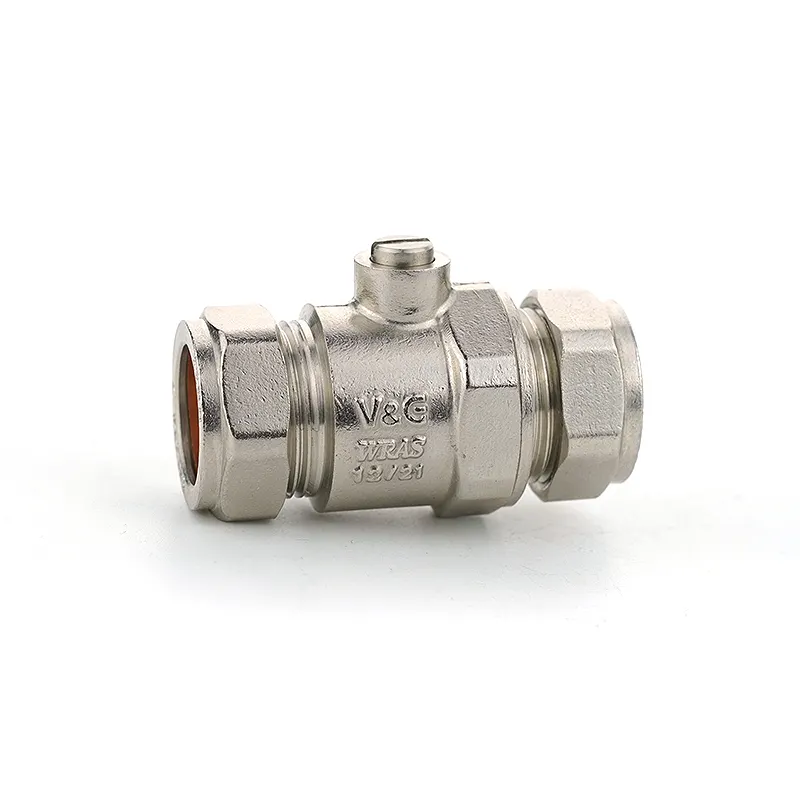 V&G Brand Hit in UK high Temperature 15mm 22mm Brass Isolation Valve for Aquaculture without Handle