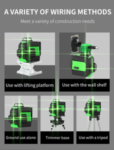 Lazer Cấp 16-Dòng Màu Xanh Lá Cây Chùm Tự Động Quay 3D Xây Dựng Laser Cấp Cho Công Nghiệp Tự Làm Dự Án Tự San Lấp Mặt Bằng Nivel - Product Image 3