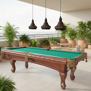 Tavolo da Biliardo Classico in Legno Massello con Ardesia Intagliata, Stile Antico, 7, 8 o 9 Piedi, per Uso Domestico, di Qualità Superiore - Product Image 3