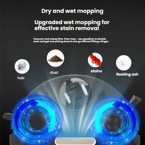 مكنسة كهربائية روبوتية منزلية 3 في 1 مع مكنسة كهربائية وممسحة ذاتية التنظيف تعمل بالبطارية وقابس USB ذكي - Product Image 5