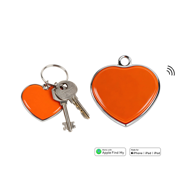 MFI certified Anti-lost Mini Smart Pendant Key Chain with Positioning Heart-shaped Keychain Ring with GPS Customized Gifts