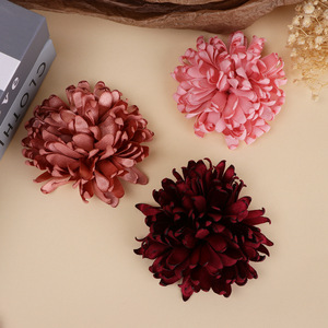 Cabezas de Flores de Crisantemo Artificiales de Seda de 10 cm, para Bodas, Manualidades, Accesorios para el Cabello, Zapatos, Bolsos, Flores de Tela Hechas a Mano - Product Image 3