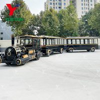Train touristique sans rails YUETON de 72 passagers, entièrement fermé, à moteur électrique ou diesel, fabriqué en Chine, à vendre