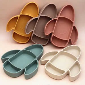 <span class=keywords><strong>Assiette</strong></span> à ventouse en silicone de qualité alimentaire pour enfants, vaisselle pour tout-petits, compatible lave-vaisselle et micro-ondes - Product Image 1