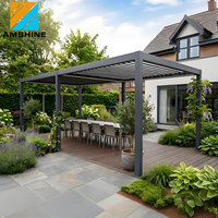 Pérgola de Aluminio Personalizada OEM, Pérgola Moderna Impermeable con Techo de Láminas para Jardín, Patio o Terraza, Diseño Personalizado
