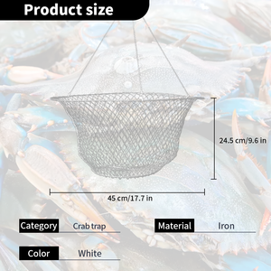 Trappola da Pesca in Filo Metallico a Doppio Anello Datao E-079, Gabbia Pieghevole ad Alta Resistenza con Ampia Apertura e Design a Doppio Anello per una Pesca Stabile - Product Image 6